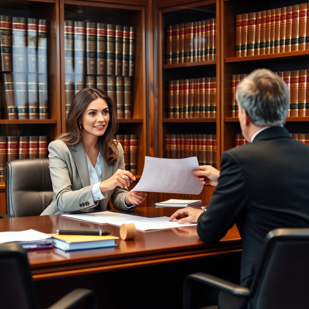 A legal professionals professional meeting with a client.